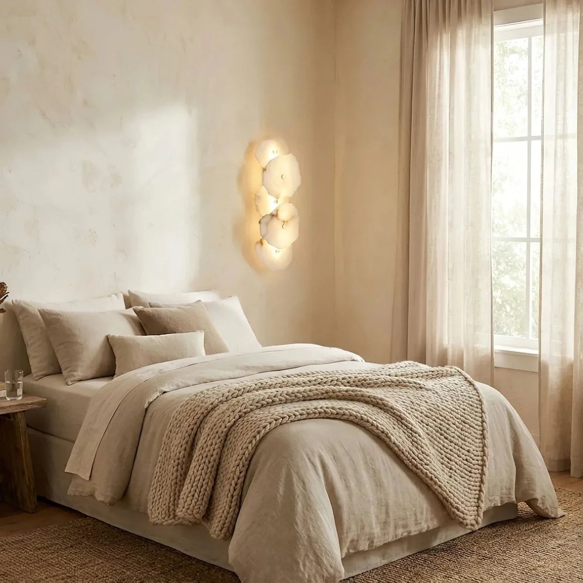 Natural Marble Pebble Wall Sconce — Sculptural Nordic Style | ROCAILLE™