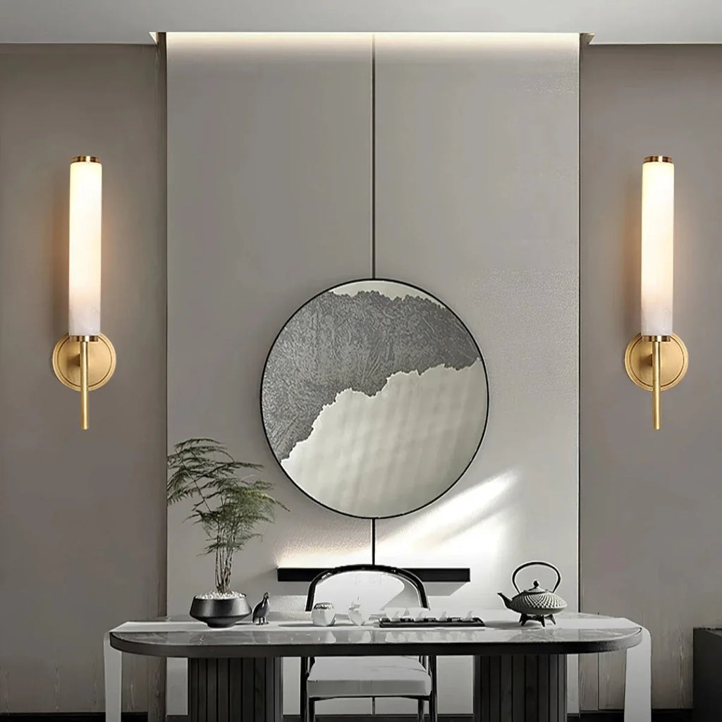 Openwork Marble & Copper Wall Sconce — Decorative Modern Style | MARBRURE™
