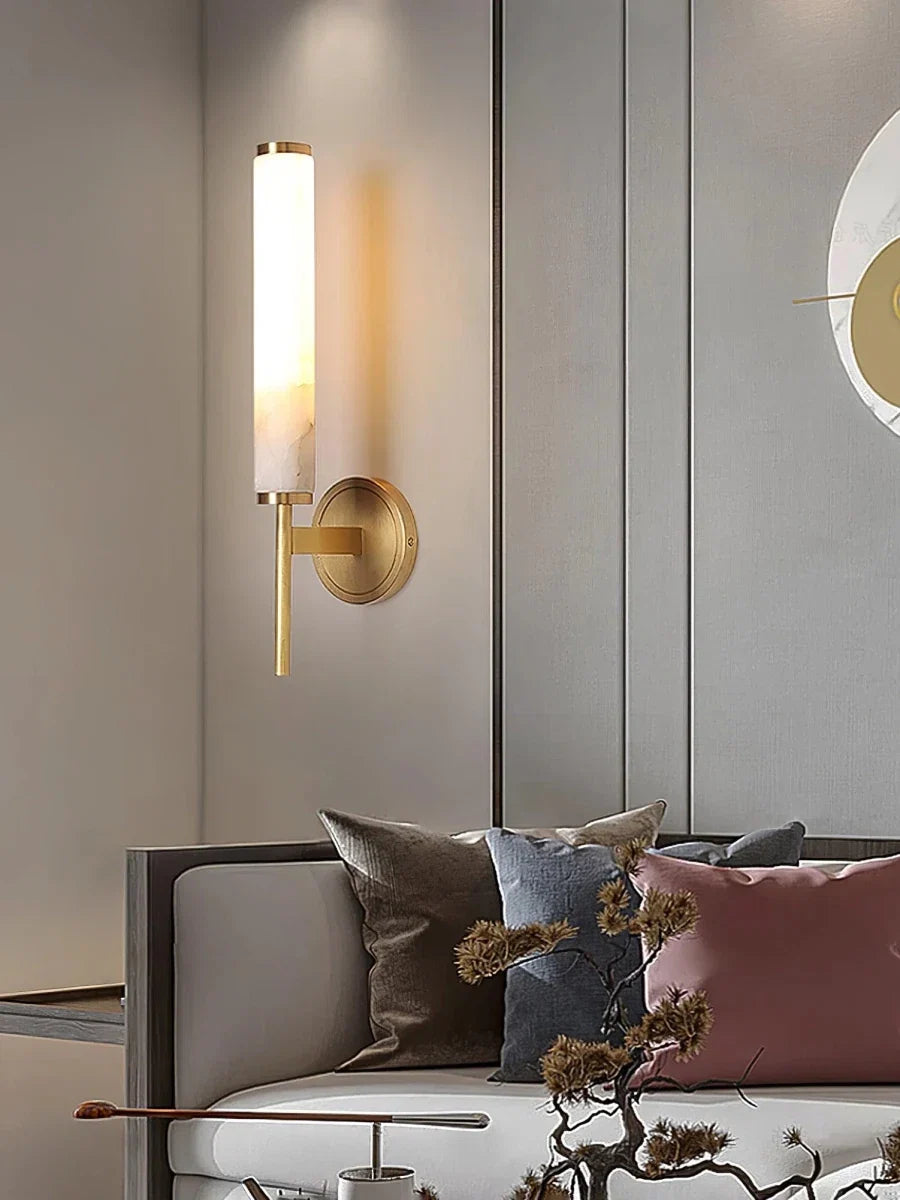 Openwork Marble & Copper Wall Sconce — Decorative Modern Style | MARBRURE™