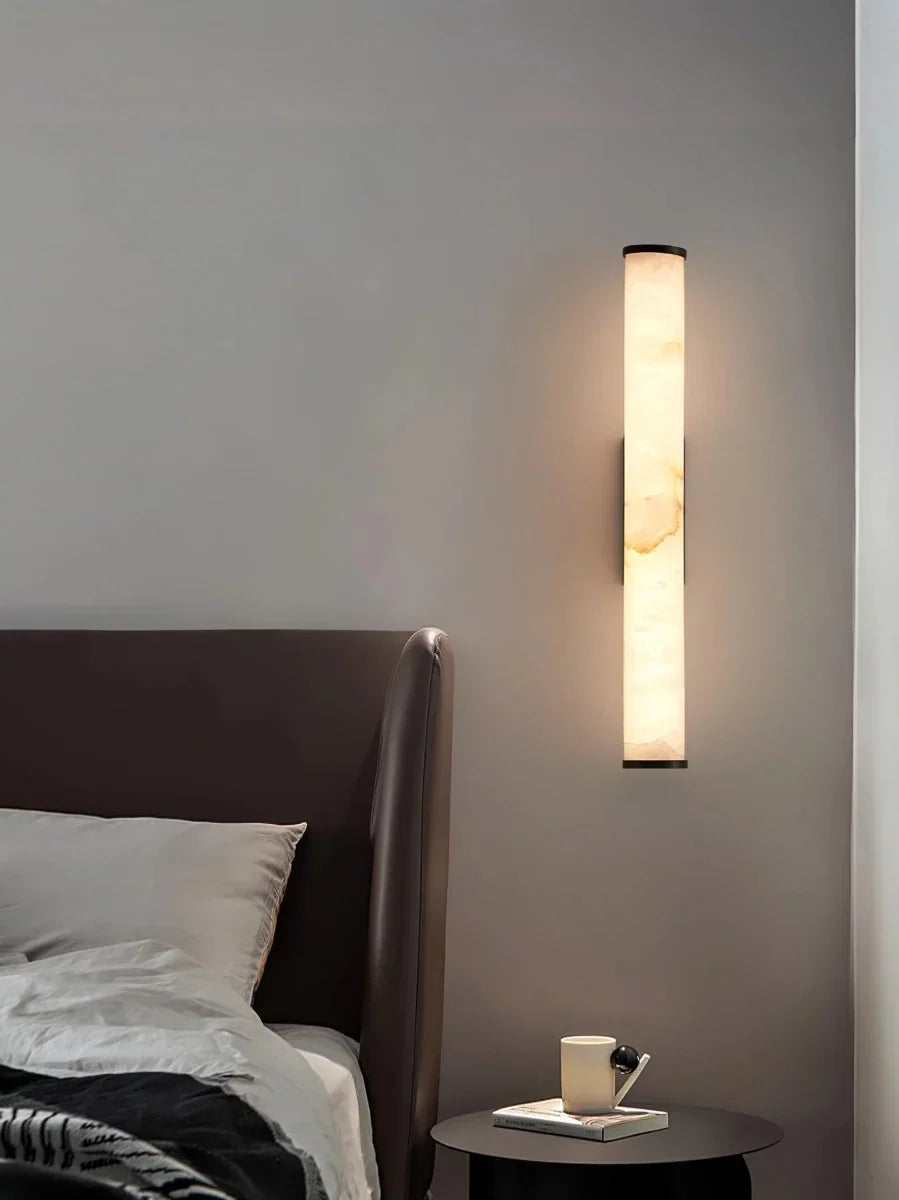 Faux-Marble Bar Wall Sconce — Modern Neutral Copper Style | CALCAIRE™
