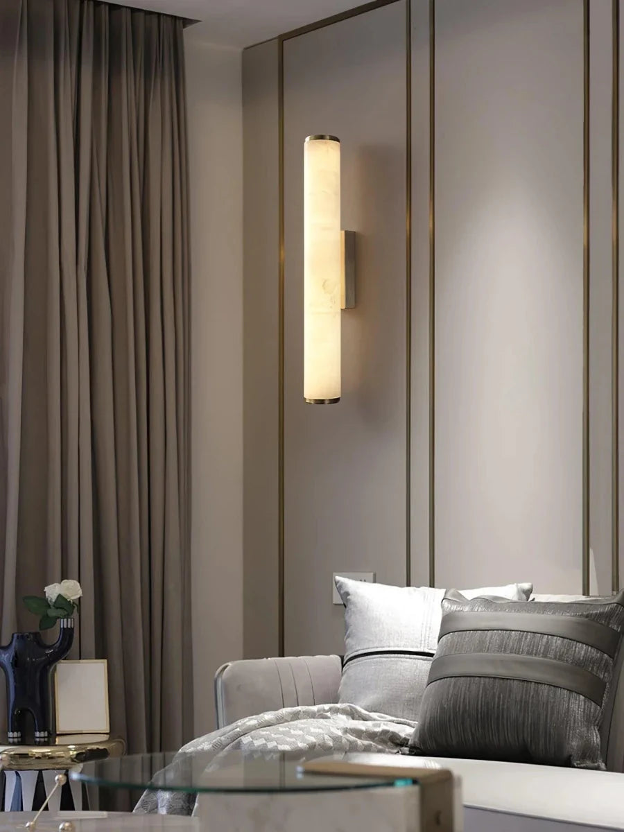 Faux-Marble Bar Wall Sconce — Modern Neutral Copper Style | CALCAIRE™
