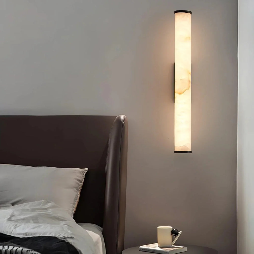 Faux-Marble Bar Wall Sconce — Modern Neutral Copper Style | CALCAIRE™