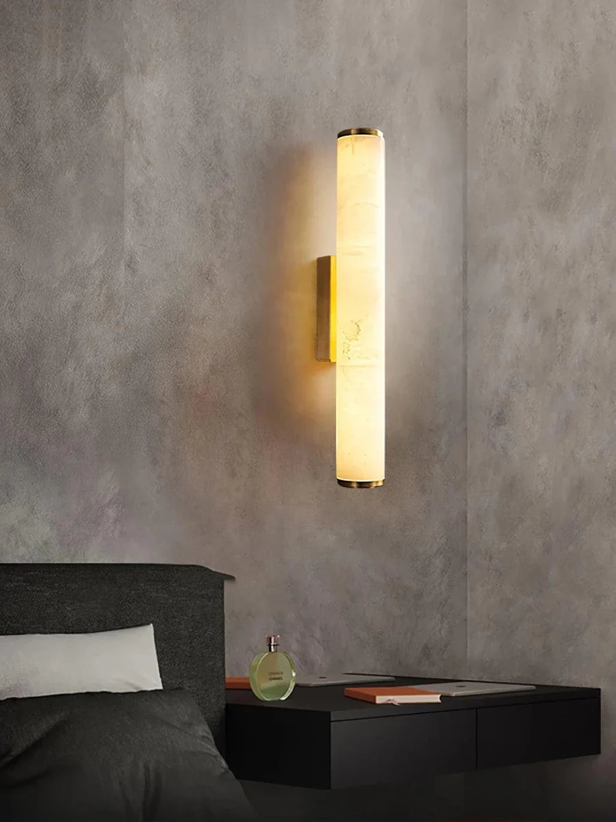 Faux-Marble Bar Wall Sconce — Modern Neutral Copper Style | CALCAIRE™