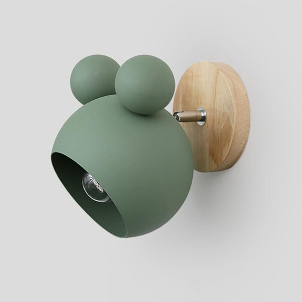 Playful Bear Wall Sconce — Wood & Metal Kids Style | MALO™