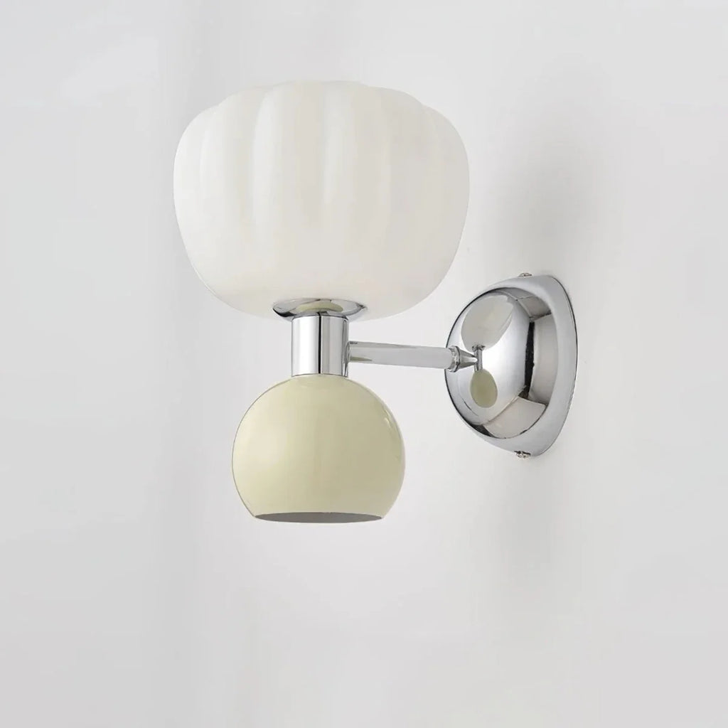 Pumpkin-Shaped Resin Wall Sconce — Playful Modern Bedside Style | CITROUILLE™