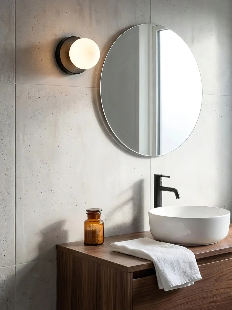 Small Colored Glass Globe Wall Sconce — Playful Modern Style | DRAGÉE™