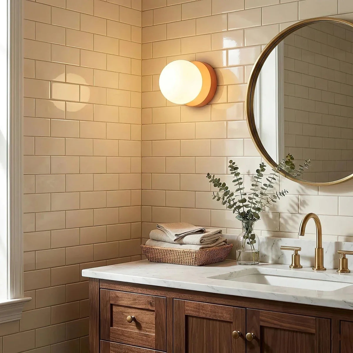 Small Colored Glass Globe Wall Sconce — Playful Modern Style | DRAGÉE™