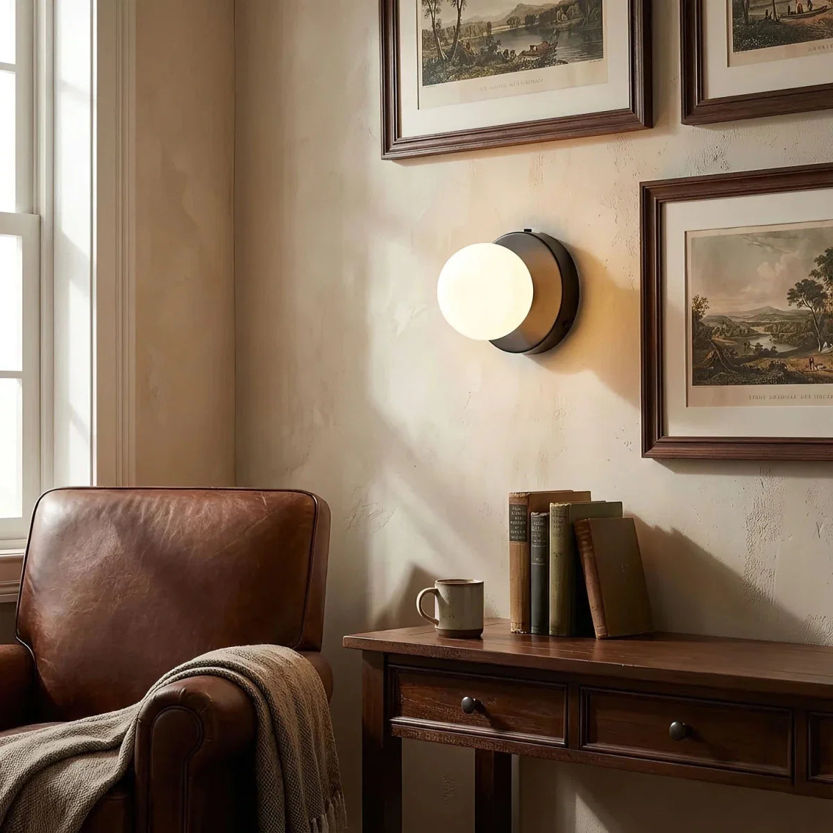 Small Colored Glass Globe Wall Sconce — Playful Modern Style | DRAGÉE™