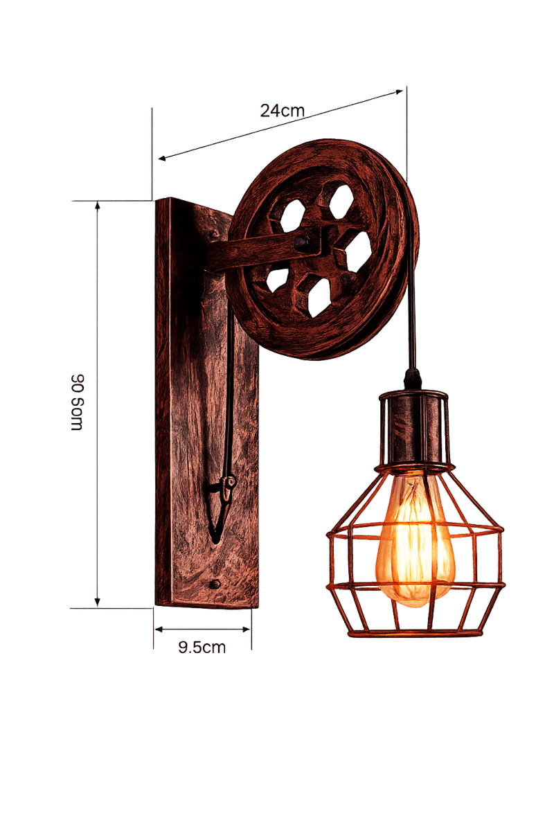 Industrial Pulley Wall Sconce — American Workshop Style | POULIE™