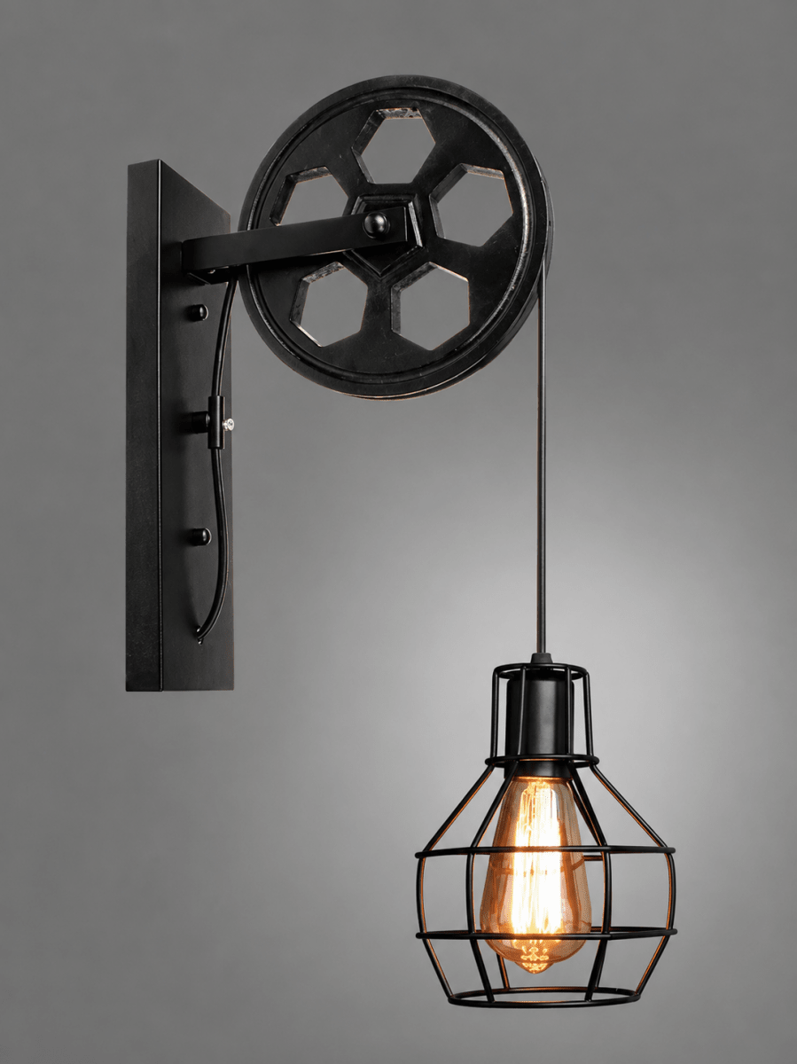 Industrial Pulley Wall Sconce — American Workshop Style | POULIE™