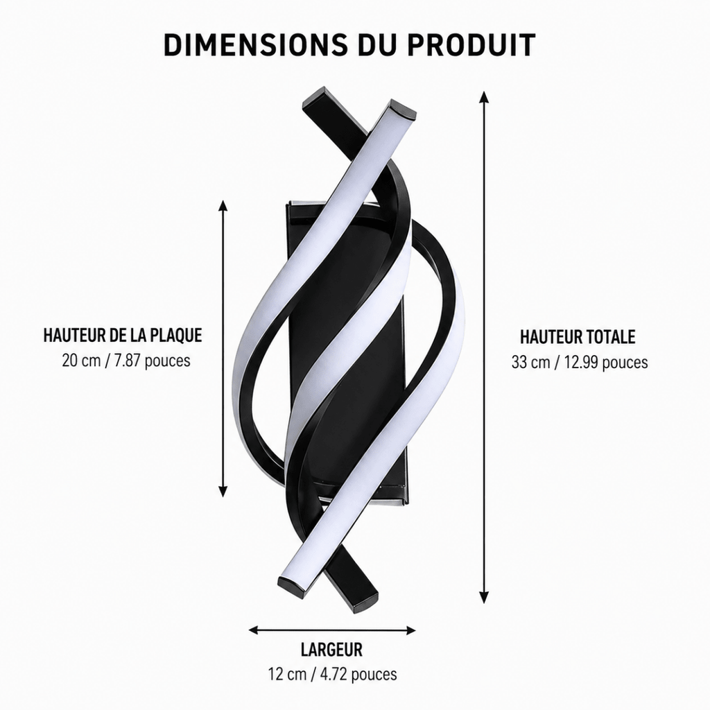 Spiral LED Wall Sconce — Adjustable Tricolor Style | SPIRA™