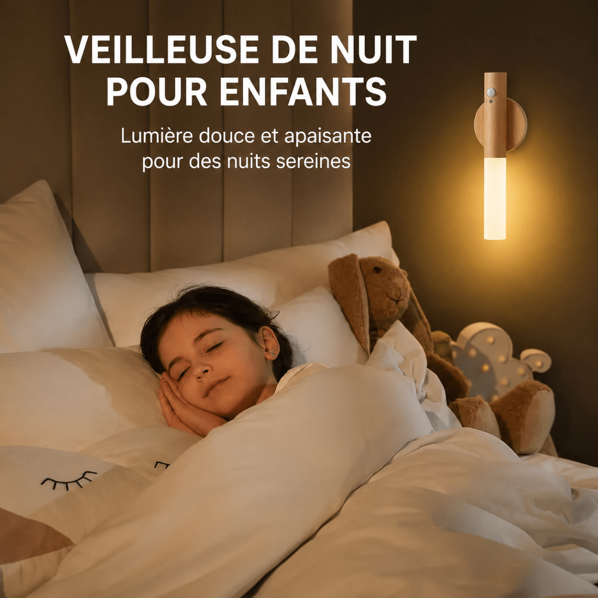 Rechargeable Wood Wall Sconce with Motion Sensor — Magnetic Style | SENSO™
