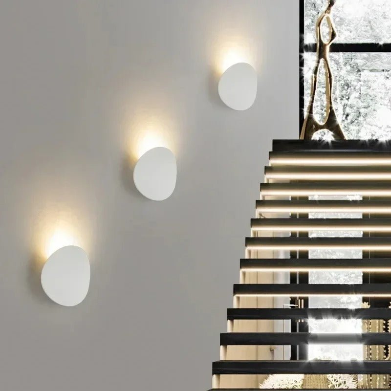 Pebble-Shaped Waterproof Outdoor Wall Sconce — Aluminum & Glass Style | GALET™