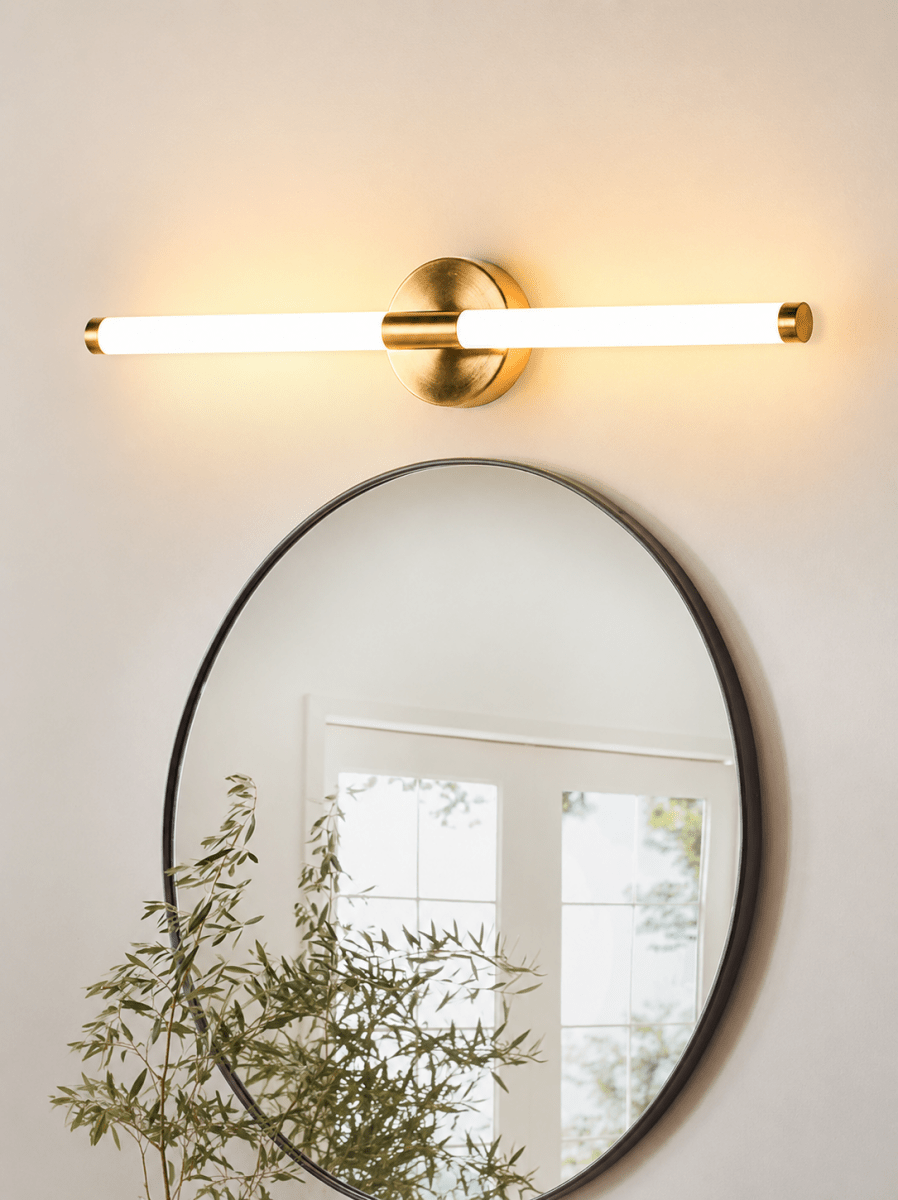 Linear Gold-Tipped LED Wall Sconce — Modern Double Diffusion Style | AXIS™