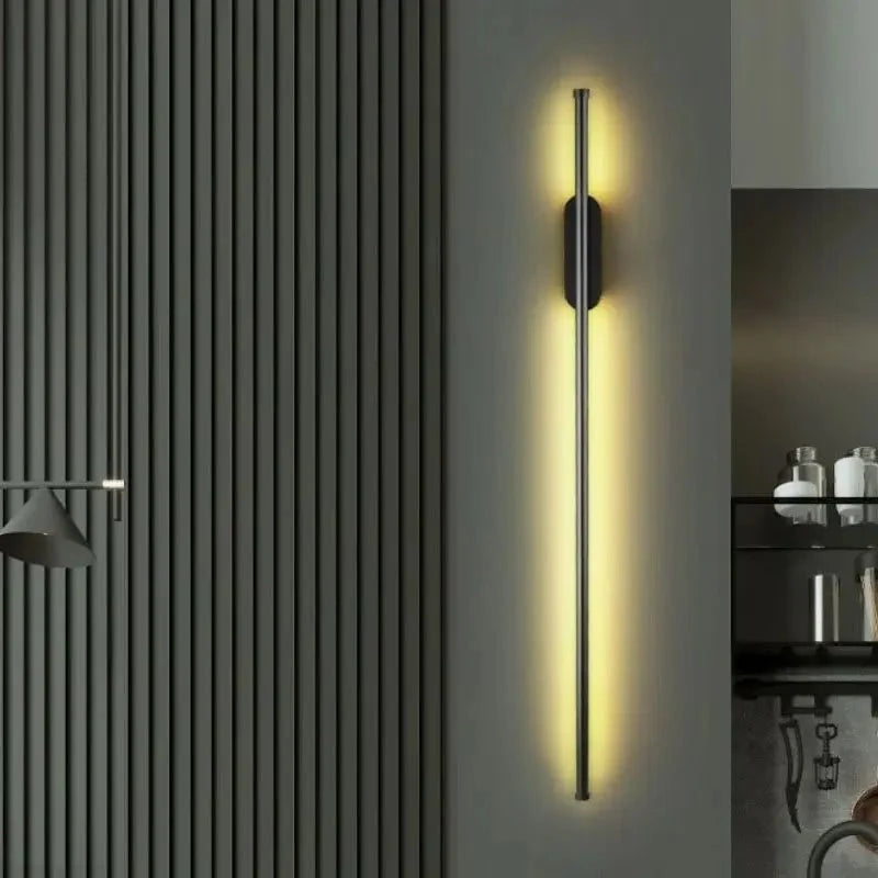 Ultra-Thin Vertical LED Backlit Wall Sconce — Architectural Style | LUSIA™