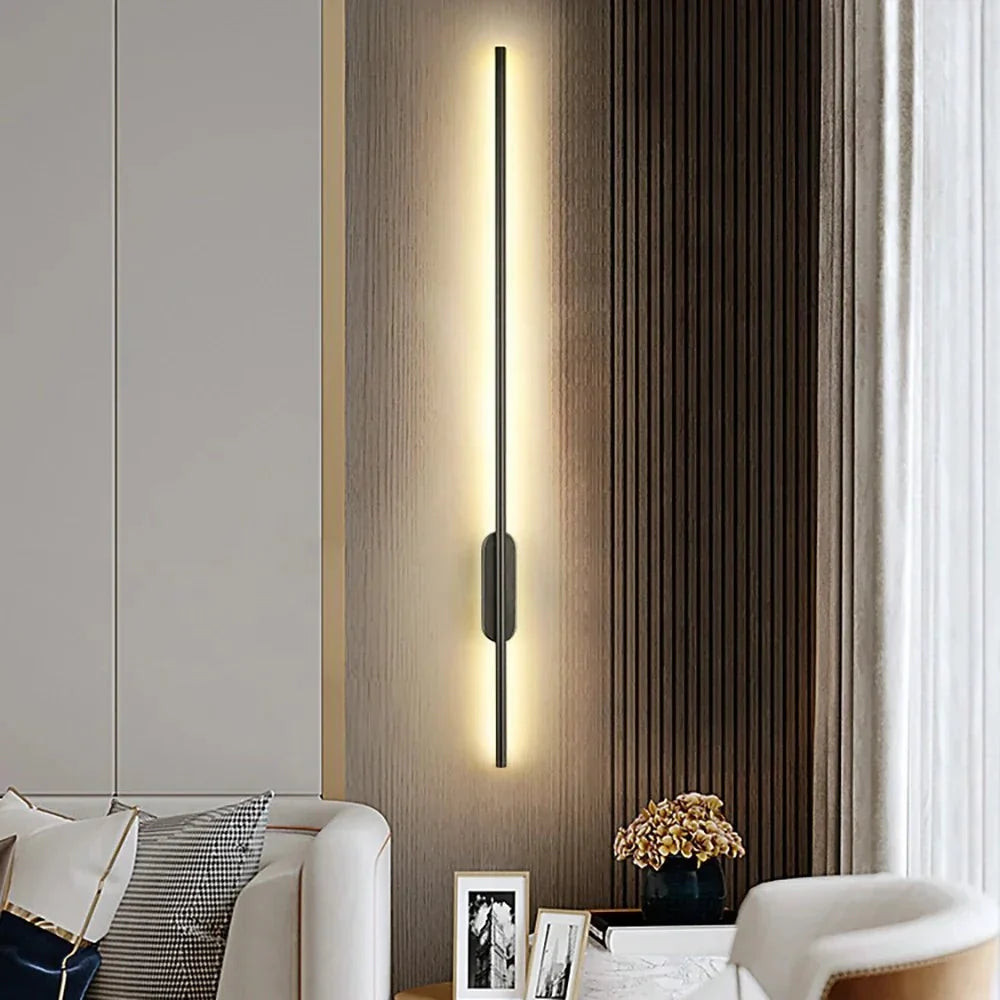 Ultra-Thin Vertical LED Backlit Wall Sconce — Architectural Style | LUSIA™