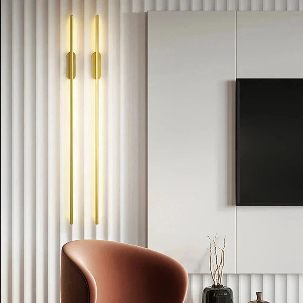 Ultra-Thin Vertical LED Backlit Wall Sconce — Architectural Style | LUSIA™