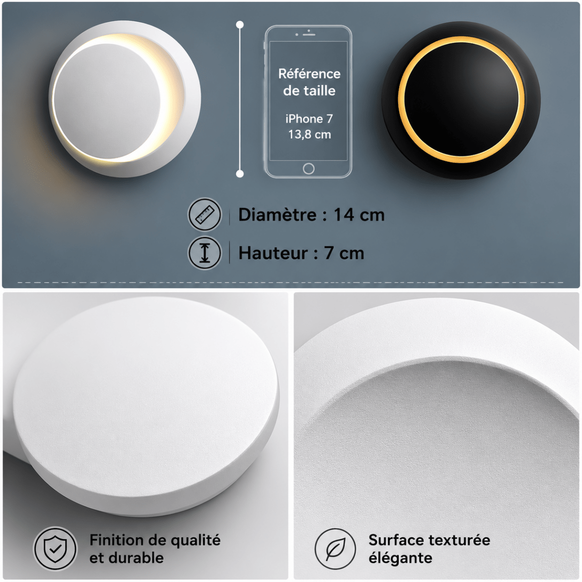 350° Rotating LED Wall Sconce — Aluminum Spotlight Style | PIVOT™