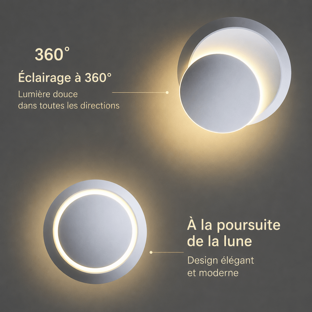 350° Rotating LED Wall Sconce — Aluminum Spotlight Style | PIVOT™