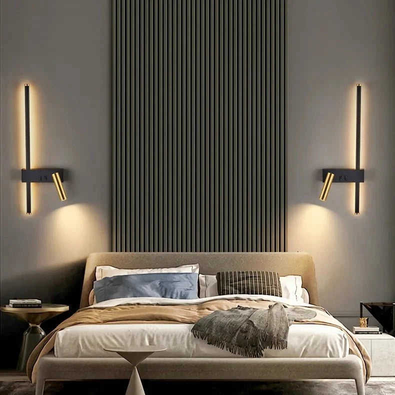 Dual LED Reading & Ambient Wall Sconce — Hotel Style | Lumia™