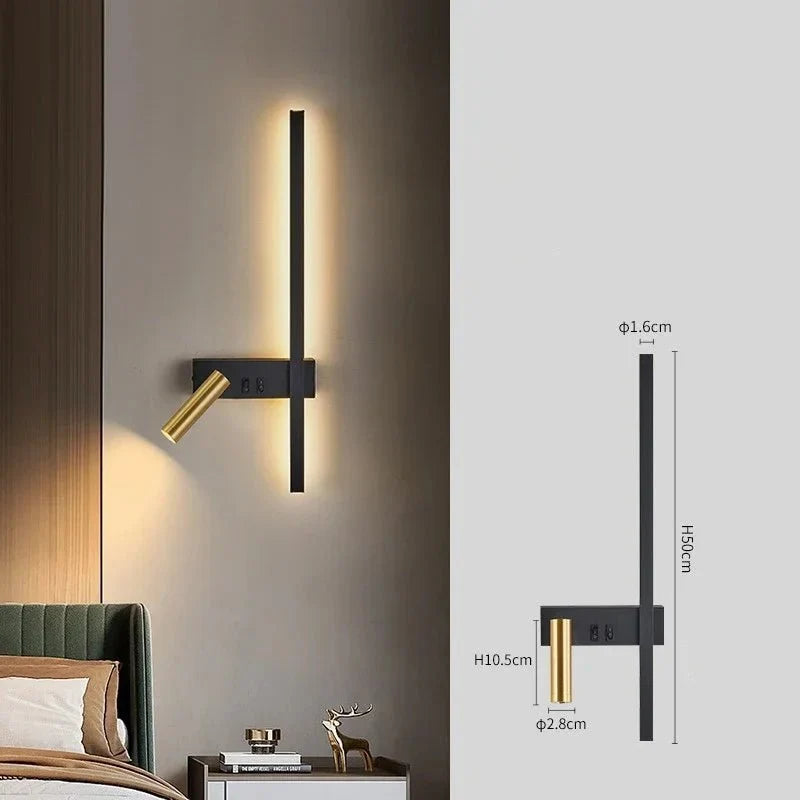 Dual LED Reading & Ambient Wall Sconce — Hotel Style | Lumia™
