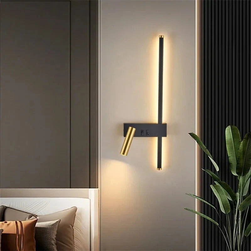 Dual LED Reading & Ambient Wall Sconce — Hotel Style | Lumia™