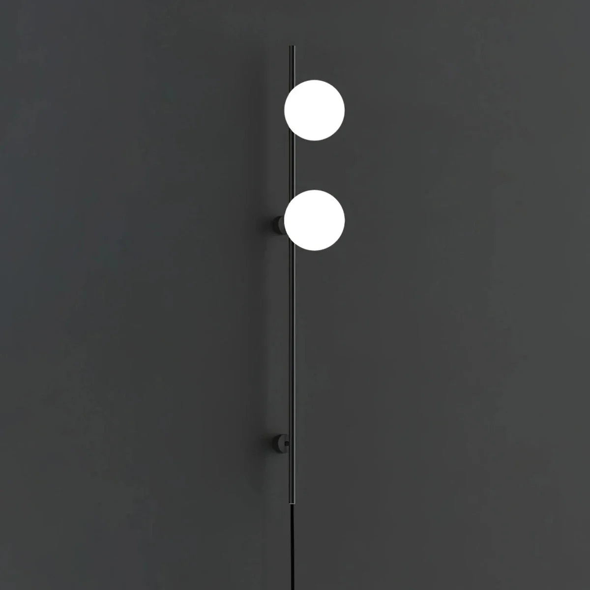 Long Rod & Glass Globe Wall Sconce — Art Deco Style | BÂTON™