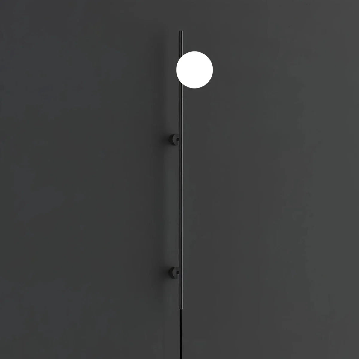 Long Rod & Glass Globe Wall Sconce — Art Deco Style | BÂTON™
