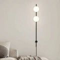 Long Rod & Glass Globe Wall Sconce — Art Deco Style | BÂTON™