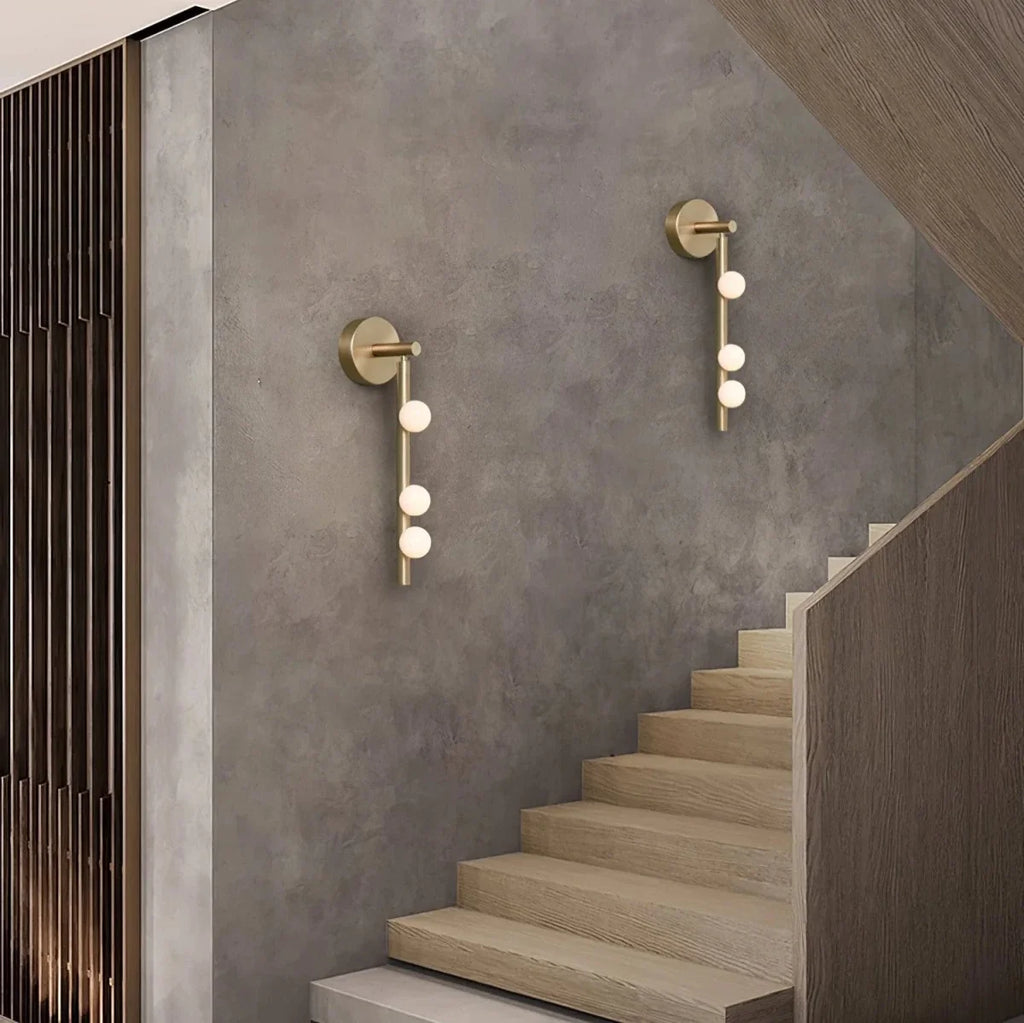 3-Globe Vertical Mirror Wall Sconce — Industrial Contemporary Style | COLLIER™