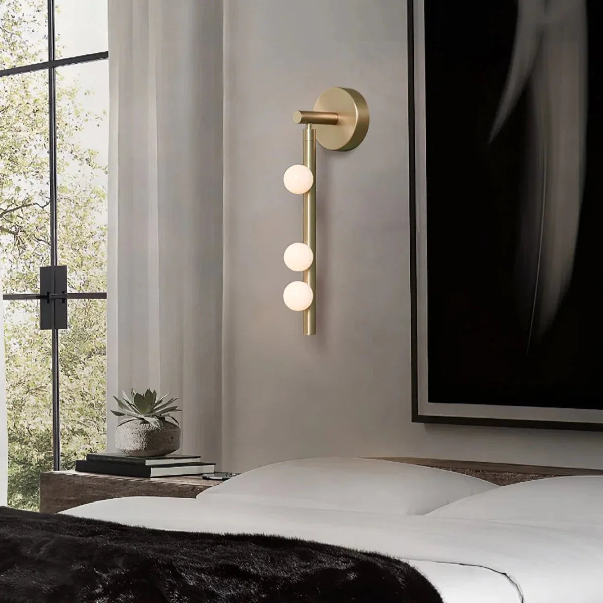 3-Globe Vertical Mirror Wall Sconce — Industrial Contemporary Style | COLLIER™