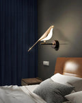 Golden Metal Bird Wall Sconce — Playful Nordic Style | MÉSANGE™