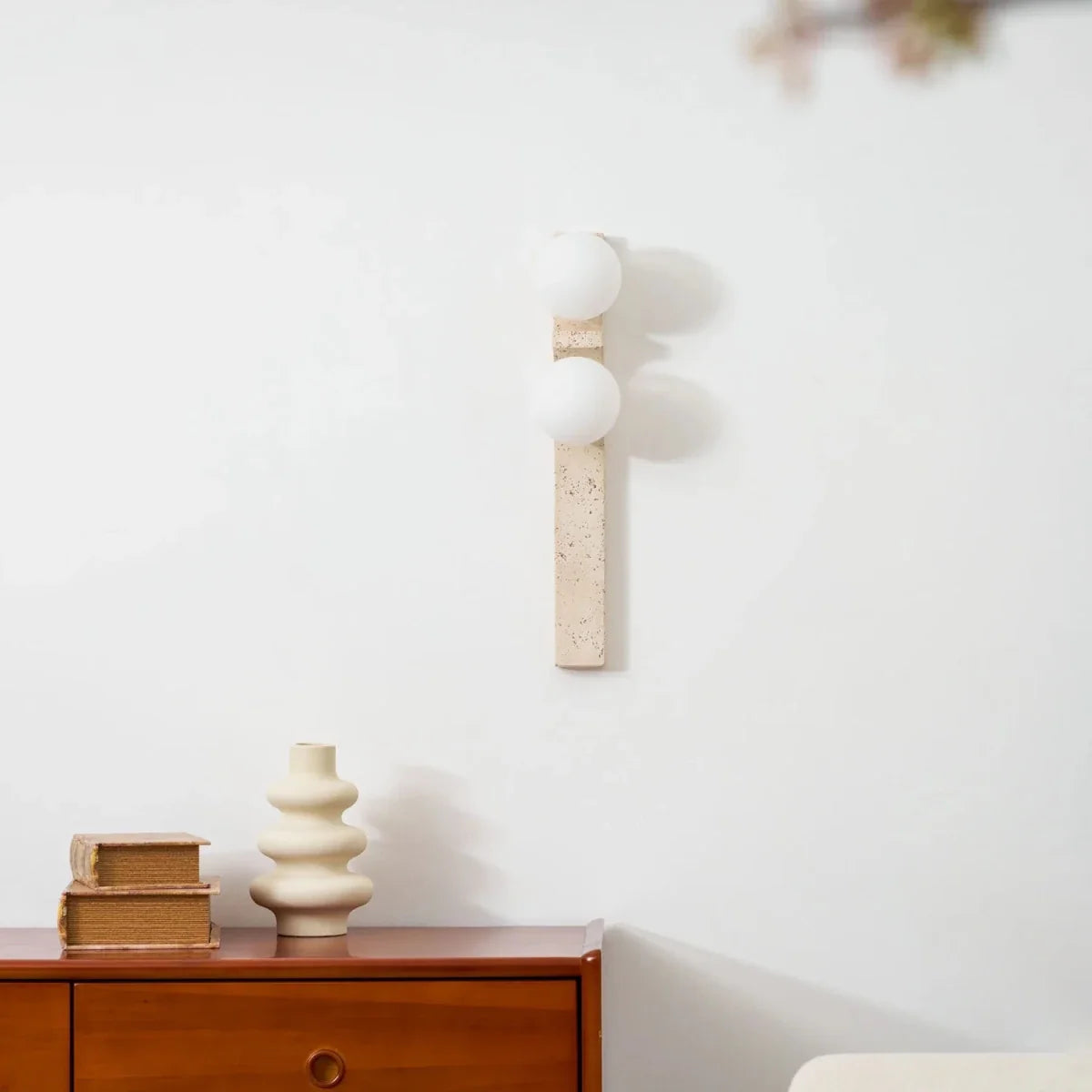 Long Natural Stone Wall Sconce — Wabi-Sabi Retro Style | STALACTITE™
