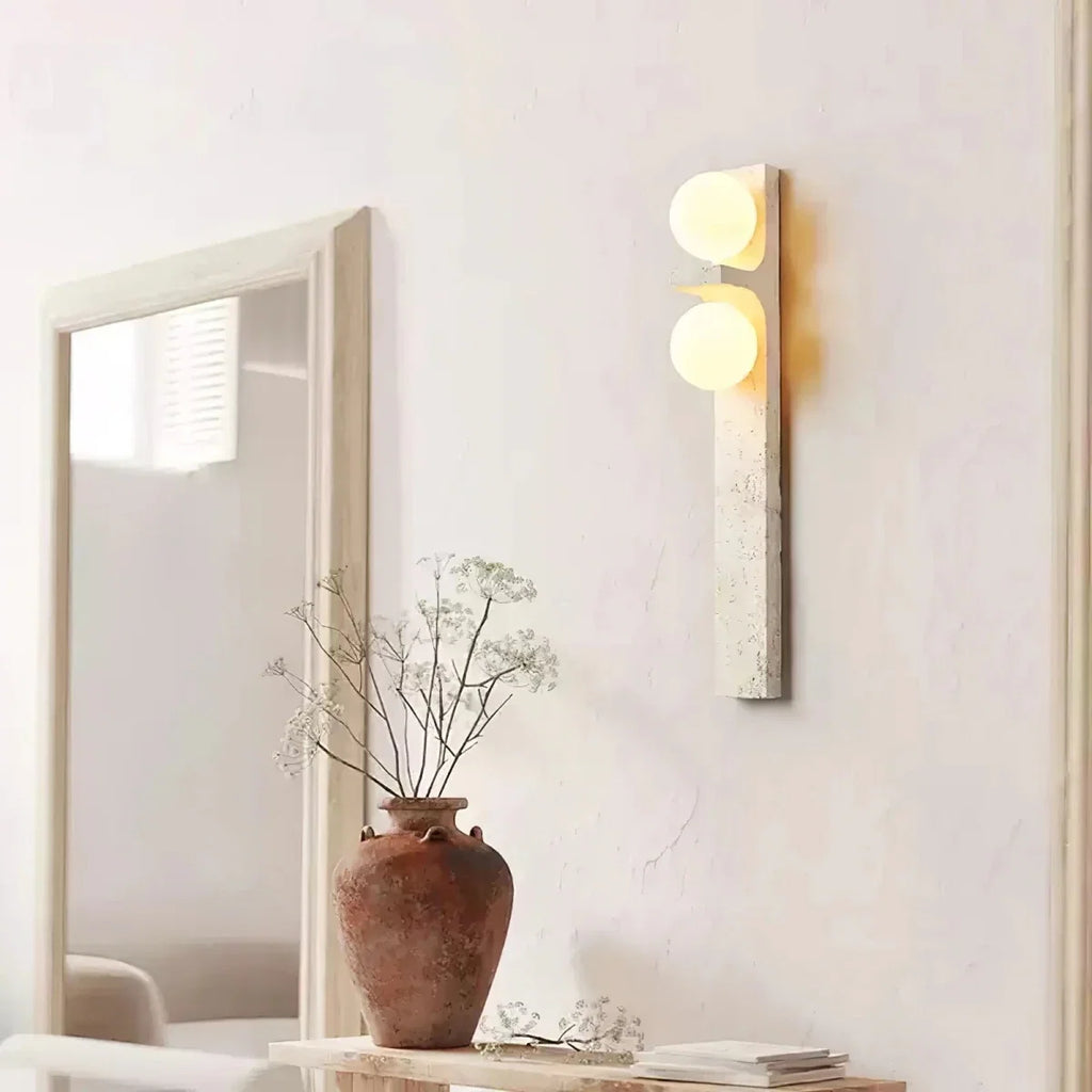 Long Natural Stone Wall Sconce — Wabi-Sabi Retro Style | STALACTITE™
