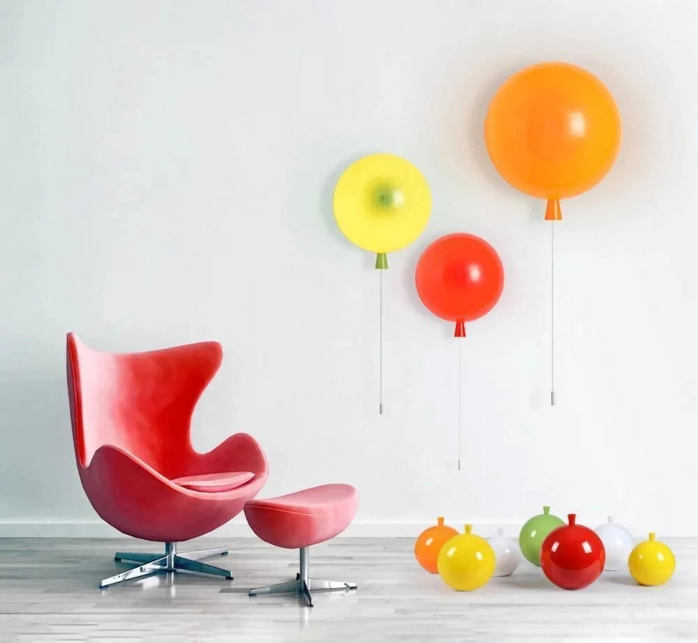 Round Colorful Wall Sconce — Playful Modern Bedside Style | BALLON™