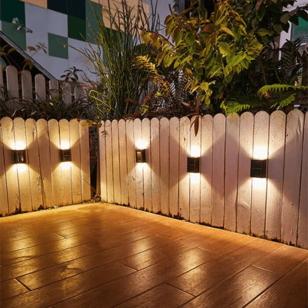 Solar Up-Down Outdoor Wall Light — Waterproof Sensor Style | Lizzy™