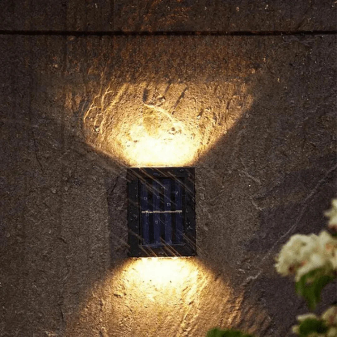 Solar Up-Down Outdoor Wall Light — Waterproof Sensor Style | Lizzy™