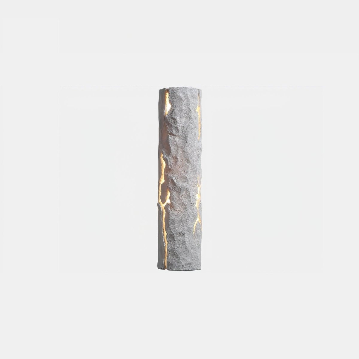 Tree Stump & Textured White Wall Sconce — Modern Rustic Bedside Style | TRONC™