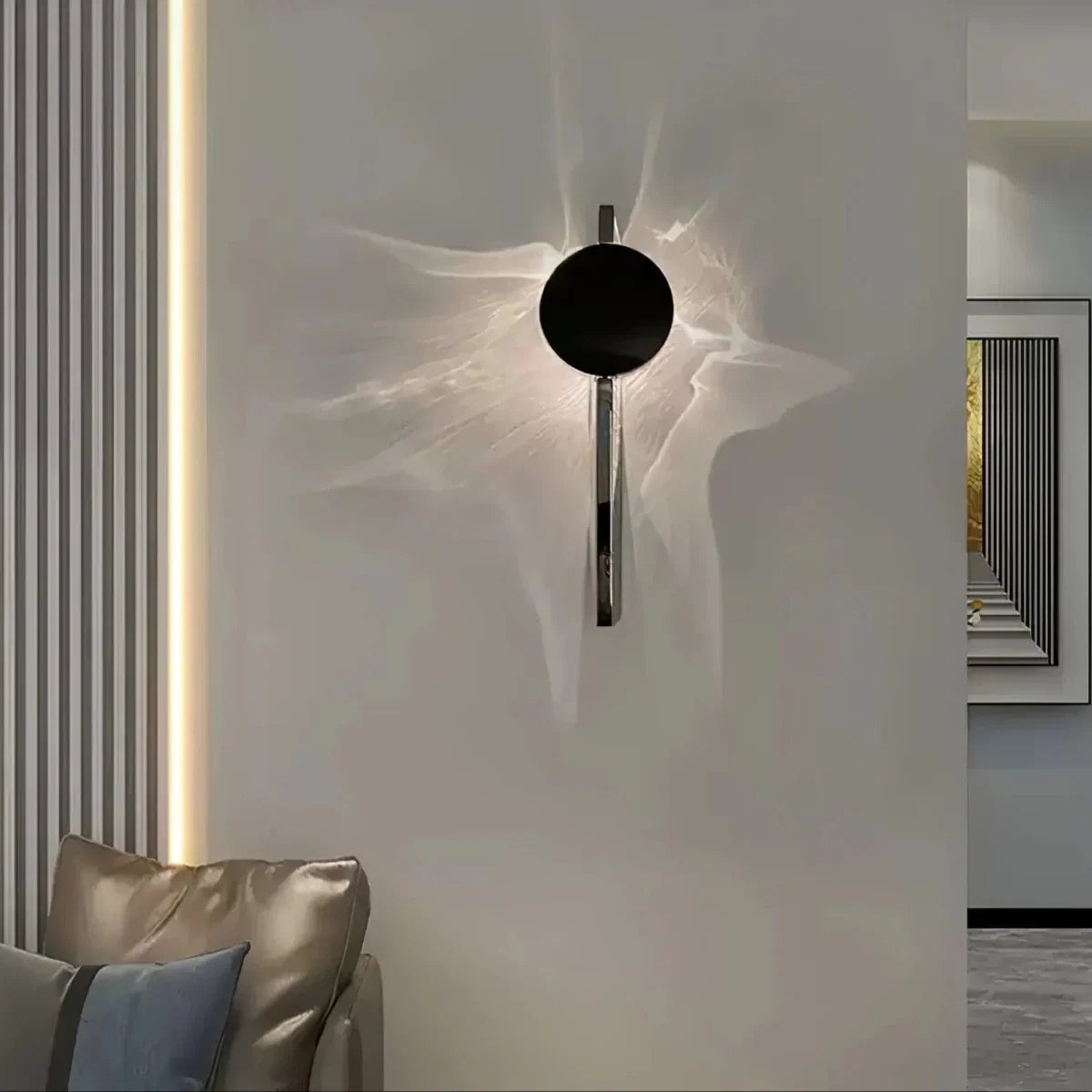 Ridged Aluminum Shadow Wall Sconce — Modern Bedside Style | STRIÉ™