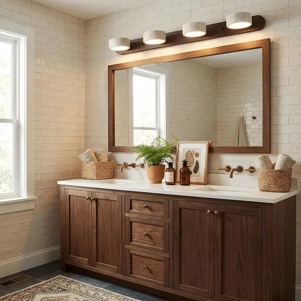Travertine Pebble Duo Wall Sconce — Wabi-Sabi Style | CALANQUE™