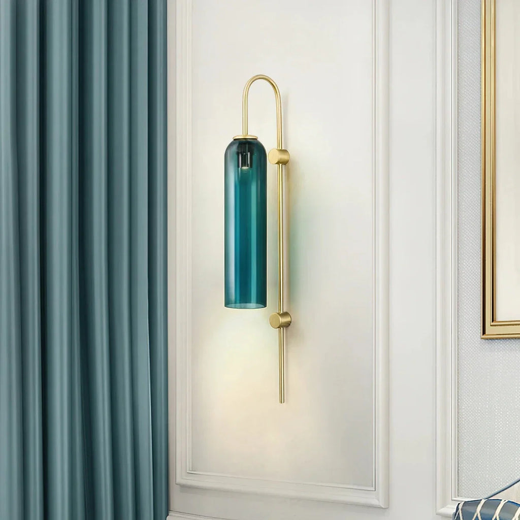 Colored Glass Tube Wall Sconce — Modern Nordic Style | FUSEAU™