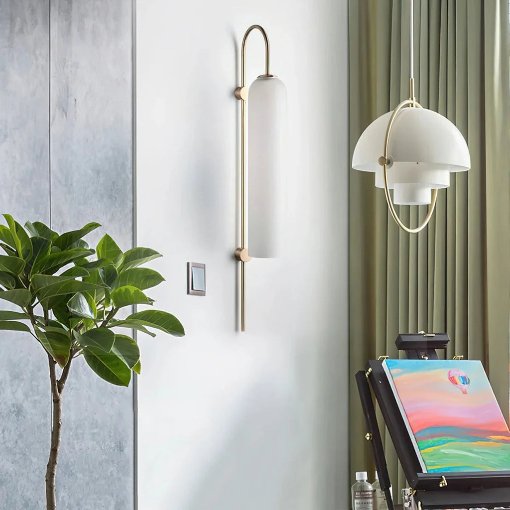 Colored Glass Tube Wall Sconce — Modern Nordic Style | FUSEAU™