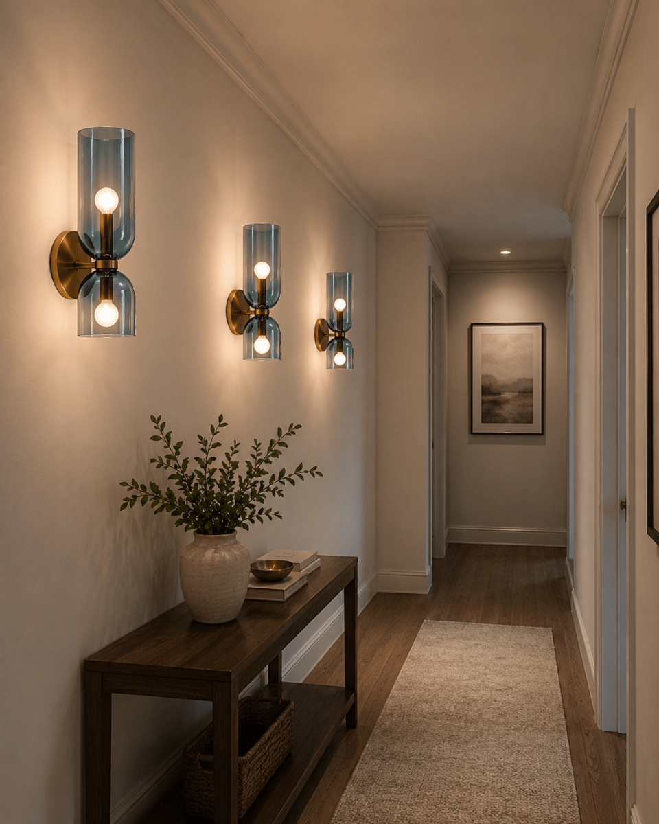 Blown Glass Cylinder Wall Sconce — Nordic European Style | AZURE™