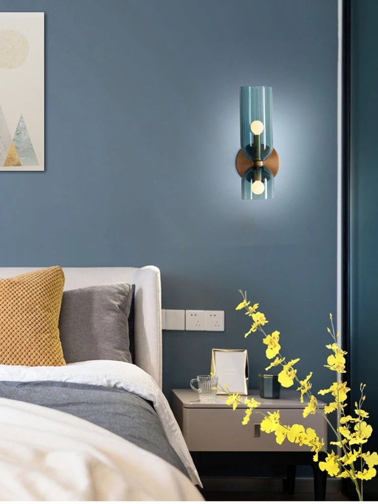 Blown Glass Cylinder Wall Sconce — Nordic European Style | AZURE™