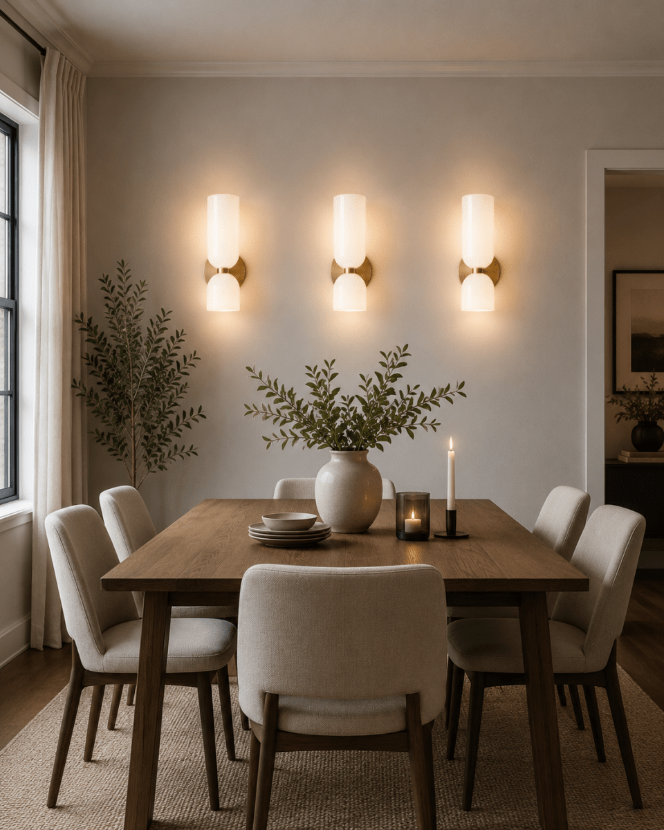 Blown Glass Cylinder Wall Sconce — Nordic European Style | AZURE™