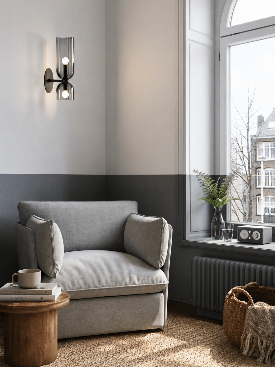 Blown Glass Cylinder Wall Sconce — Nordic European Style | AZURE™