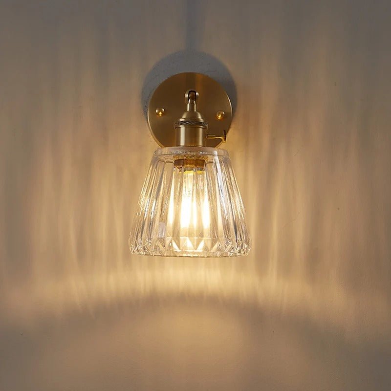 Brass & Fluted Glass Swiveling Wall Sconce — Vintage Workshop Style | ODEON™