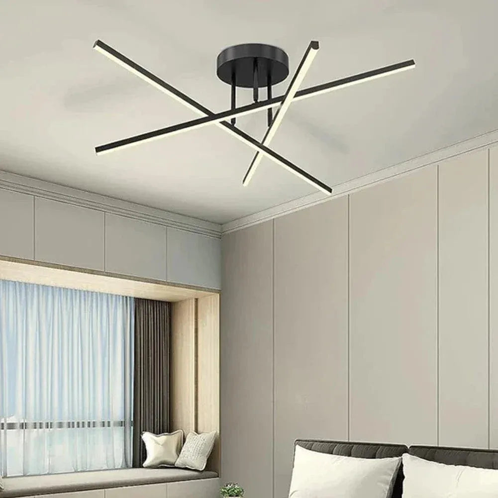 Geometric LED Flush Mount – 21.7 Inch, Black or Gold | X-Line – alternate view 7