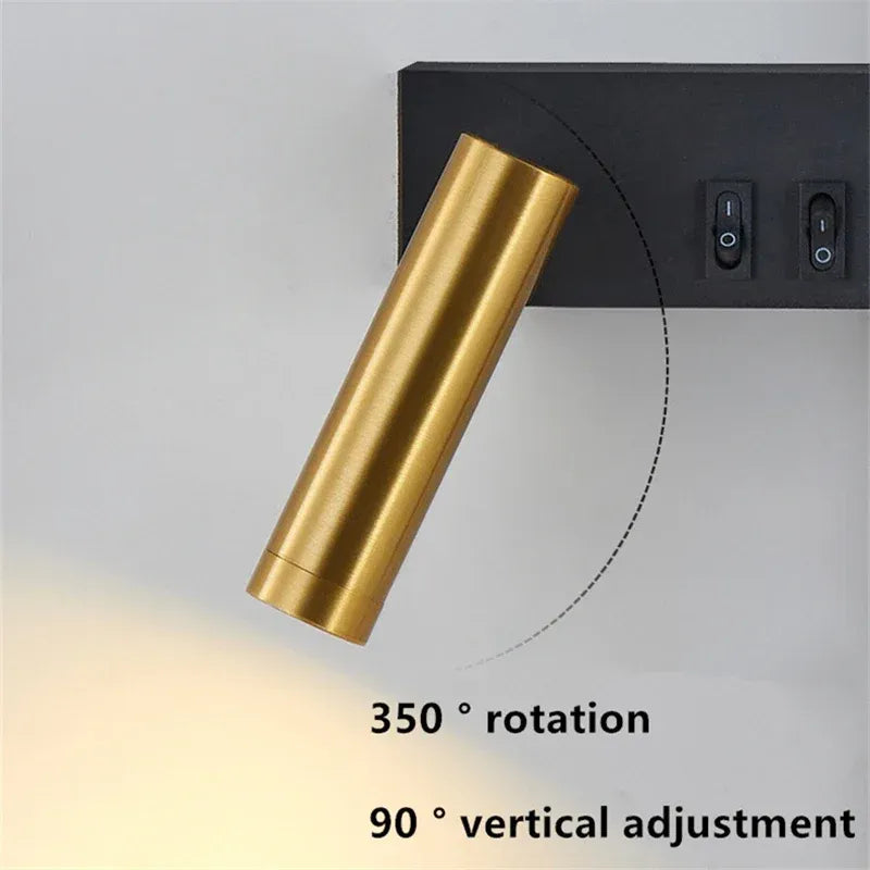 Dual LED Wall Reading Light with Adjustable Spotlight – 19.7 Inch | Lumia – alternate view 10