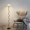 Pleated Fabric Shade Floor Lamp — Japanese Wabi-Sabi Style | OMBRELLE™